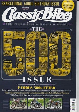 11) Classic Bike - 2 issue Saver  - September 2021 & August 2021  issues