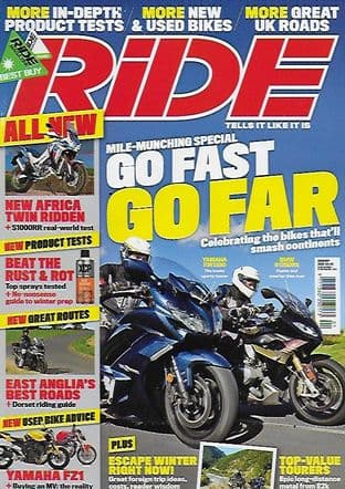 Ride Magazine - Back Issue January 2020 - Last Copy-Slightly Bent