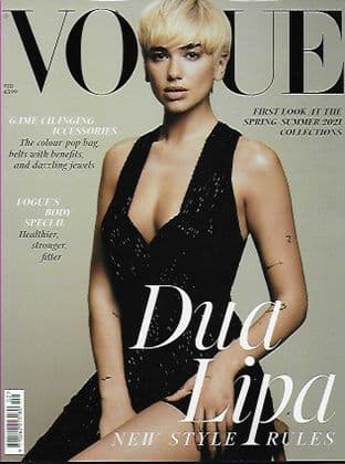 VOGUE U.K. Magazine - Issue 2021-02 February 2021 (Featuring DUA LIPA)