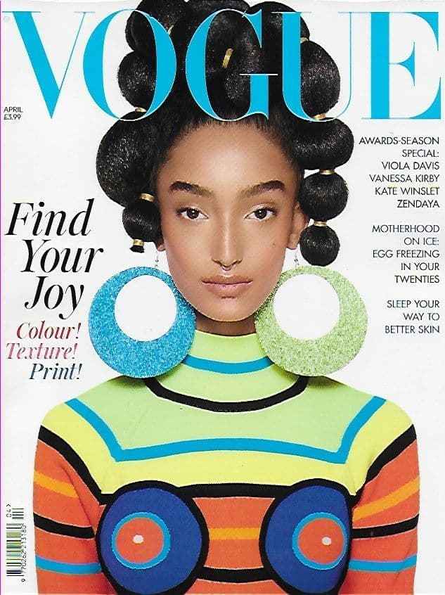 VOGUE U.K. Magazine - Issue 2021-04  April 2021 (Awards - Season Special) Logo Blue