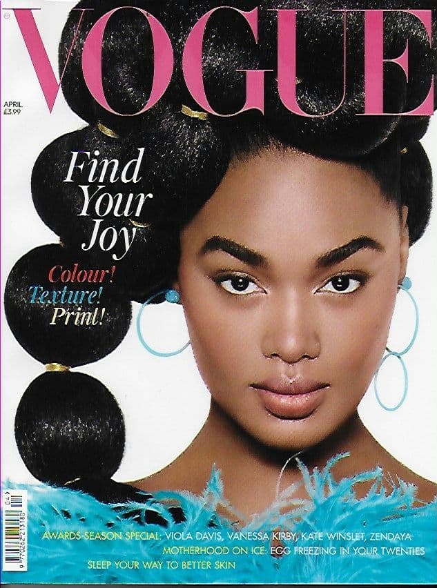 VOGUE U.K. Magazine - Issue 2021-04 April 2021 (Awards - Season Special) Logo Pink