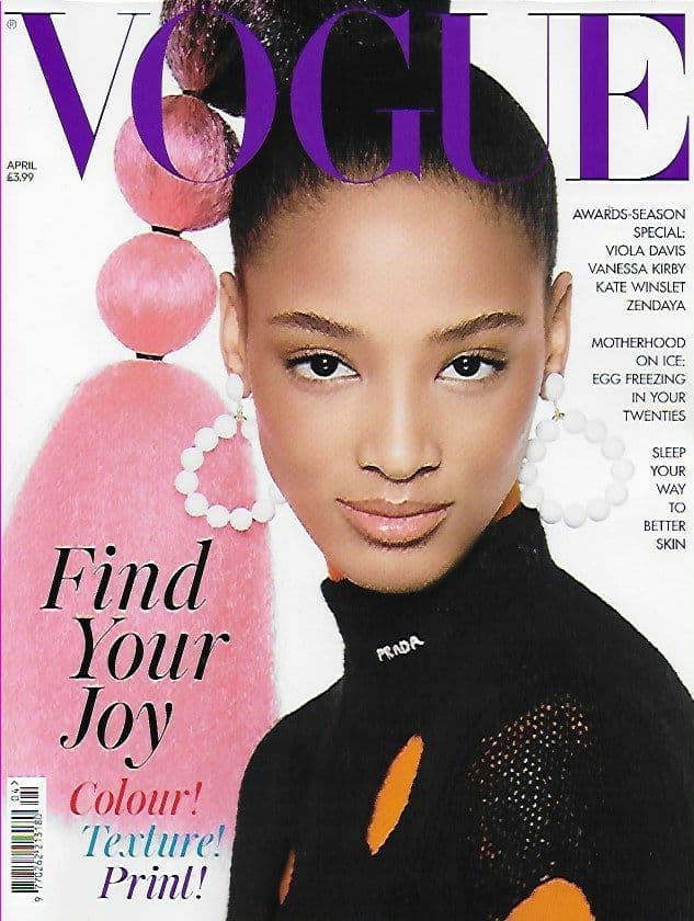 VOGUE U.K. Magazine - Issue 2021-04 April 2021 (Awards - Season Special) Logo Purple