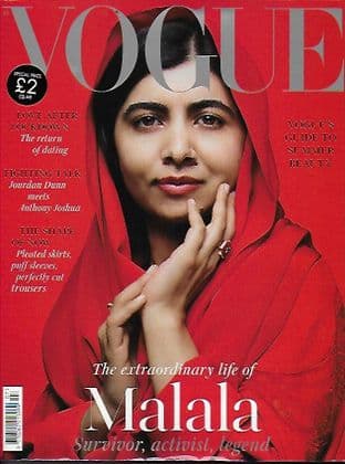 VOGUE U.K. Magazine - Issue 2021-07 July 2021 (Featuring  MALALA)